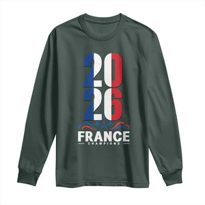 Vintage France Soccer Fan Long Sleeve Shirt French Football Pride 2026 TS12 Dark Forest Green Print Your Wear
