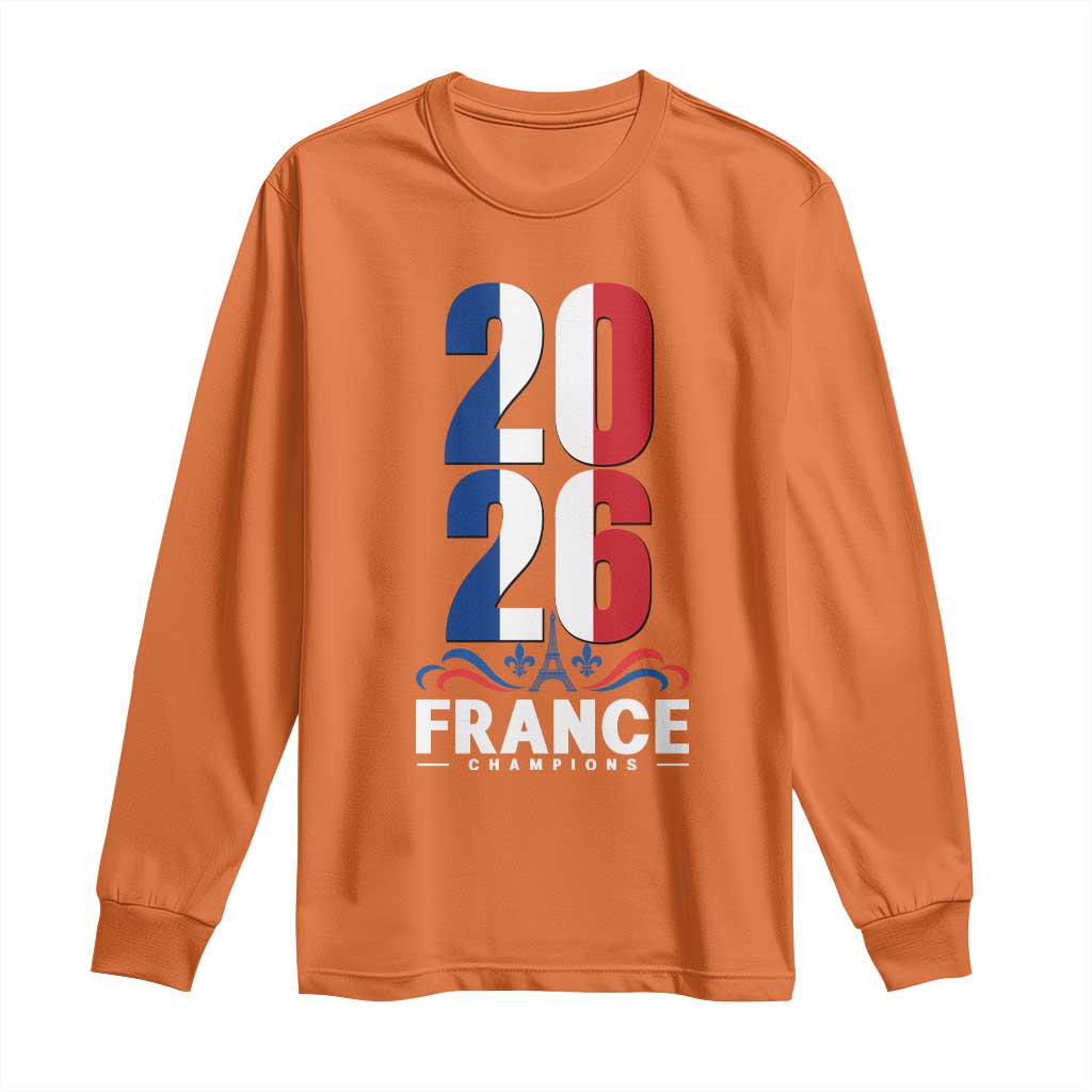 Vintage France Soccer Fan Long Sleeve Shirt French Football Pride 2026 TS12 Orange Print Your Wear