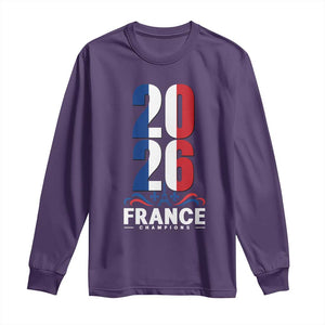 Vintage France Soccer Fan Long Sleeve Shirt French Football Pride 2026 TS12 Purple Print Your Wear