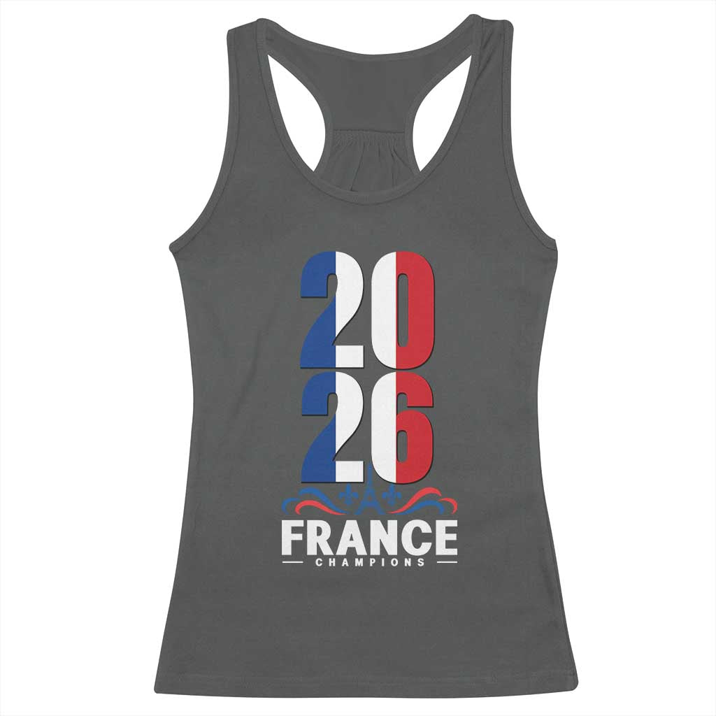 Vintage France Soccer Fan Racerback Tank Top French Football Pride 2026 TS12 Dark Heather Print Your Wear