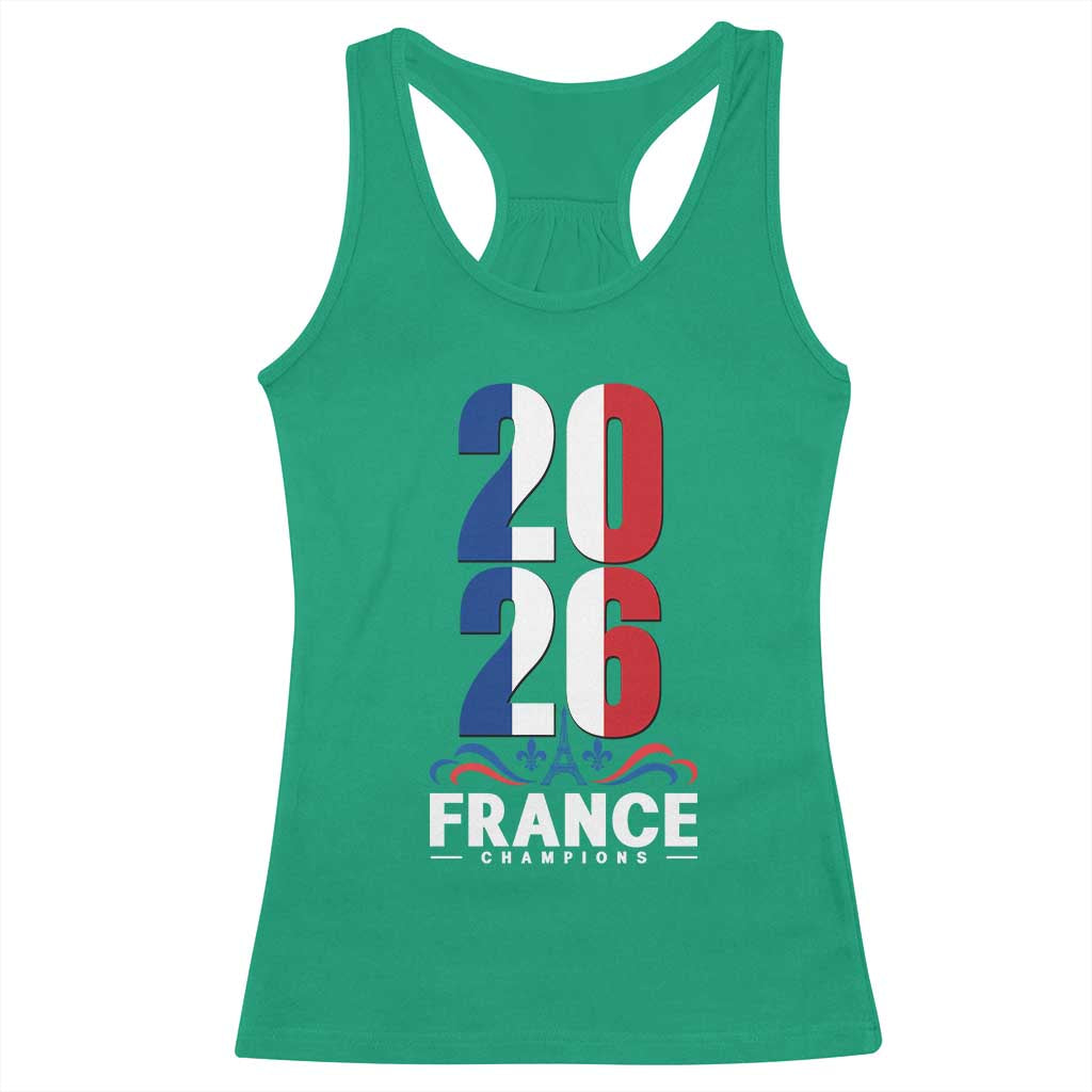 Vintage France Soccer Fan Racerback Tank Top French Football Pride 2026 TS12 Irish Green Print Your Wear