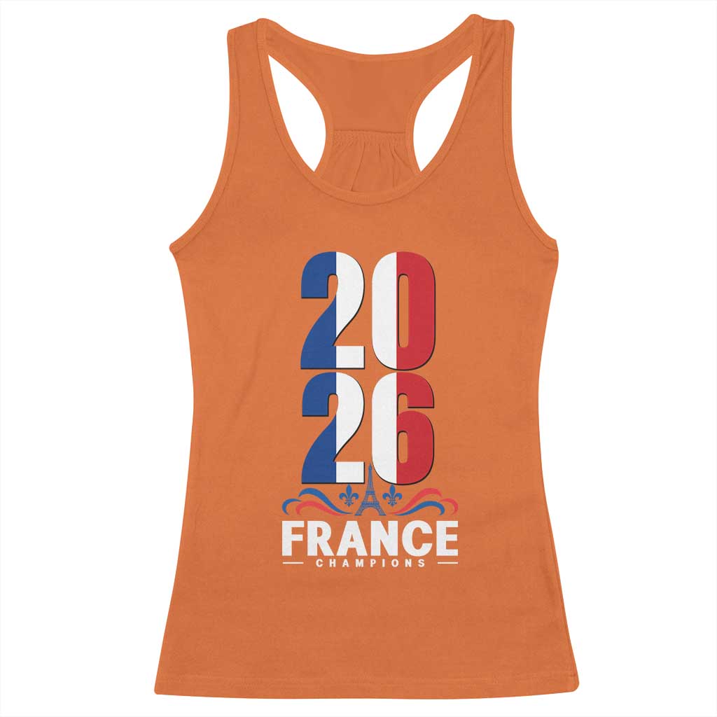 Vintage France Soccer Fan Racerback Tank Top French Football Pride 2026 TS12 Orange Print Your Wear