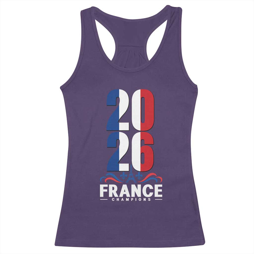 Vintage France Soccer Fan Racerback Tank Top French Football Pride 2026 TS12 Purple Print Your Wear