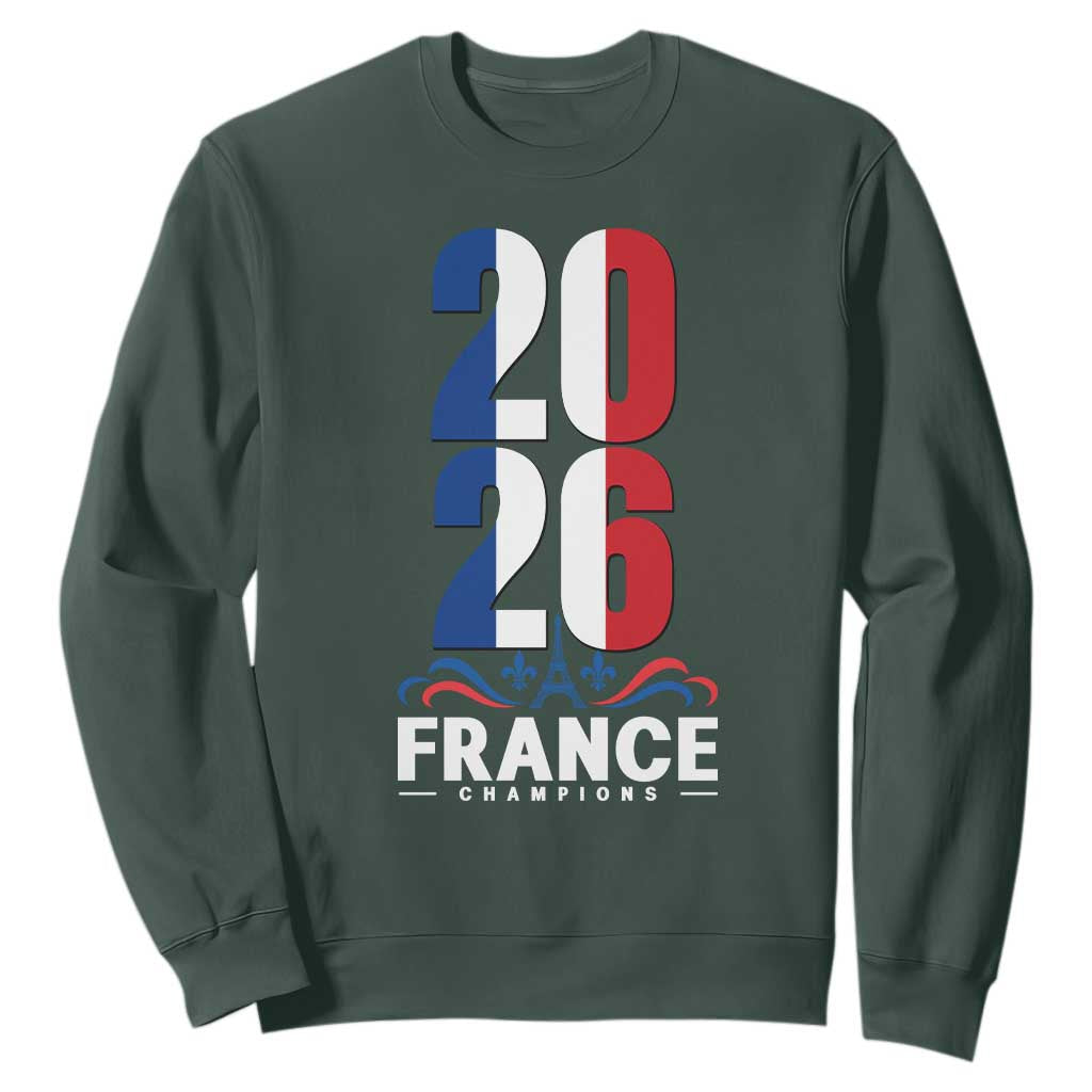 Vintage France Soccer Fan Sweatshirt French Football Pride 2026 TS12 Dark Forest Green Print Your Wear
