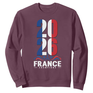 Vintage France Soccer Fan Sweatshirt French Football Pride 2026 TS12 Maroon Print Your Wear