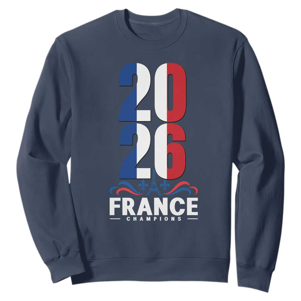 Vintage France Soccer Fan Sweatshirt French Football Pride 2026 TS12 Navy Print Your Wear