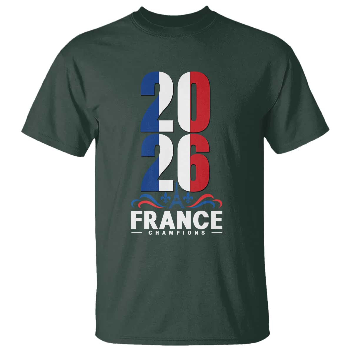 Vintage France Soccer Fan T Shirt French Football Pride 2026 TS12 Dark Forest Green Print Your Wear