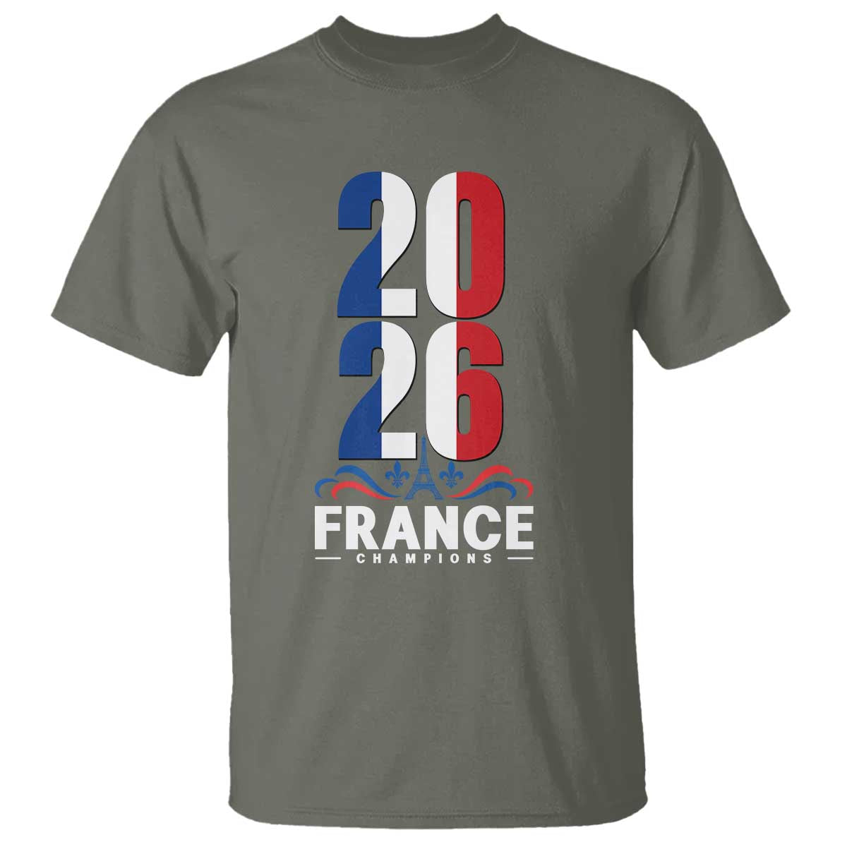 Vintage France Soccer Fan T Shirt French Football Pride 2026 TS12 Military Green Print Your Wear