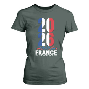 Vintage France Soccer Fan T Shirt For Women French Football Pride 2026 TS12 Dark Forest Green Print Your Wear