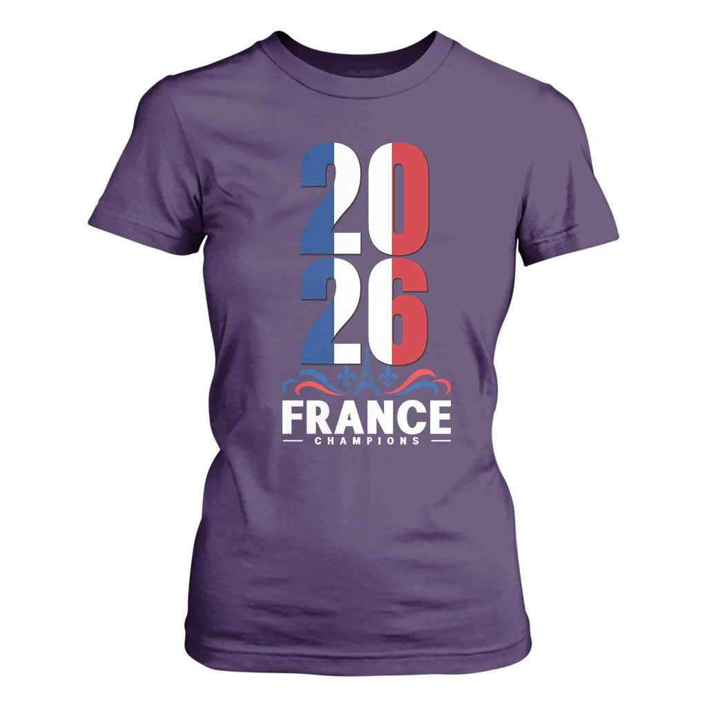 Vintage France Soccer Fan T Shirt For Women French Football Pride 2026 TS12 Purple Print Your Wear
