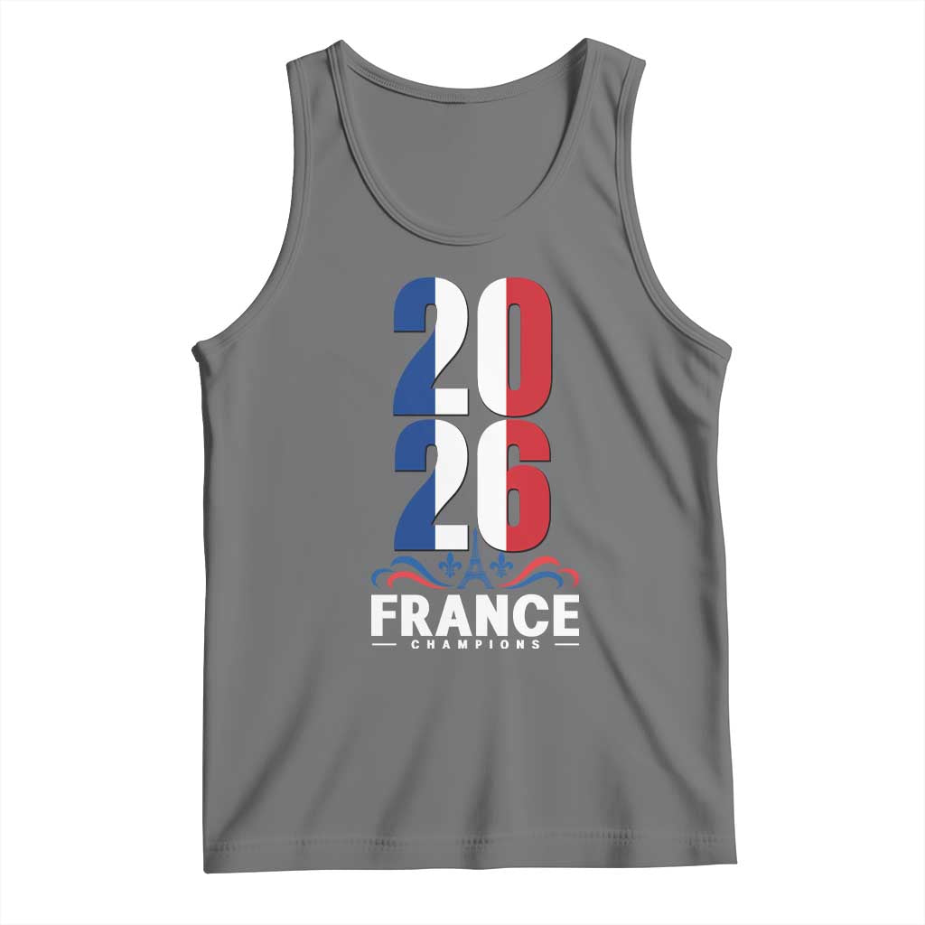 Vintage France Soccer Fan Tank Top French Football Pride 2026 TS12 Black Heather Print Your Wear