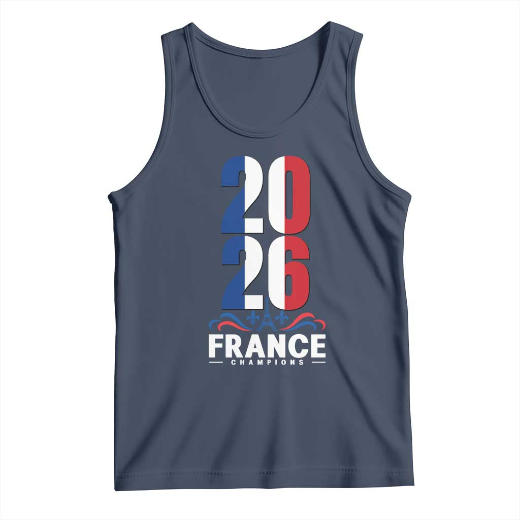 Vintage France Soccer Fan Tank Top French Football Pride 2026 TS12 Navy Print Your Wear