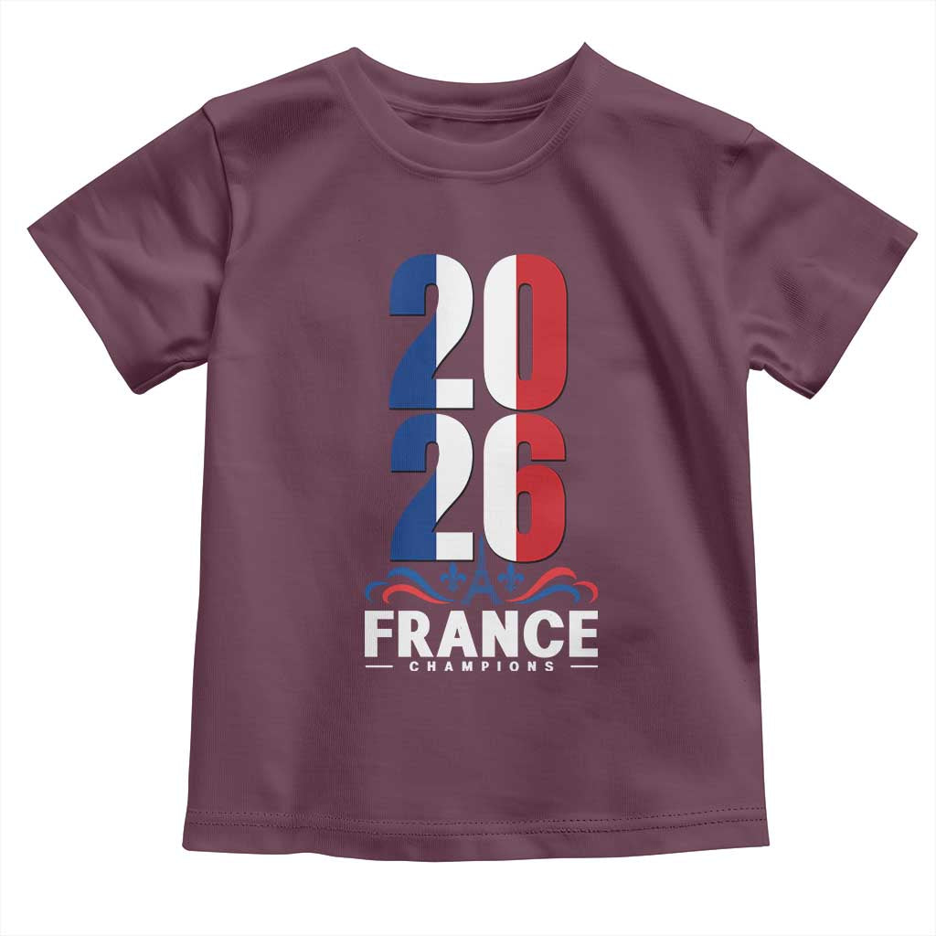 Vintage France Soccer Fan Toddler T Shirt French Football Pride 2026 TS12 Maroon Print Your Wear