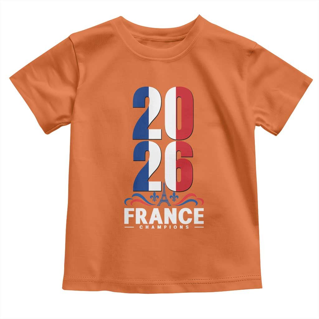 Vintage France Soccer Fan Toddler T Shirt French Football Pride 2026 TS12 Orange Print Your Wear