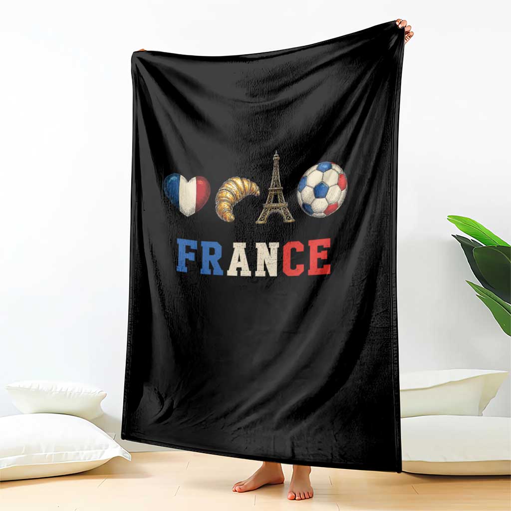 French Football Fan Throw Blanket France Soccer Game Day Gift TS12 Print Your Wear
