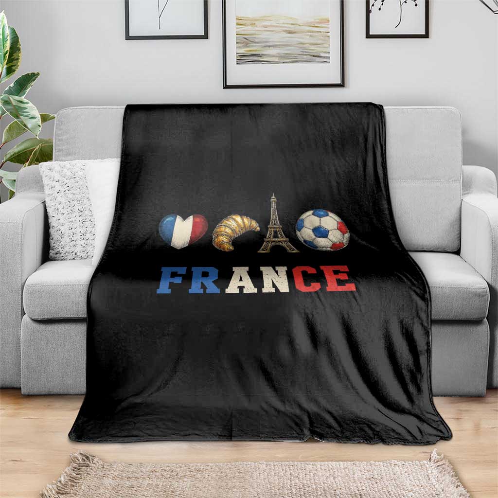 French Football Fan Throw Blanket France Soccer Game Day Gift TS12 Print Your Wear