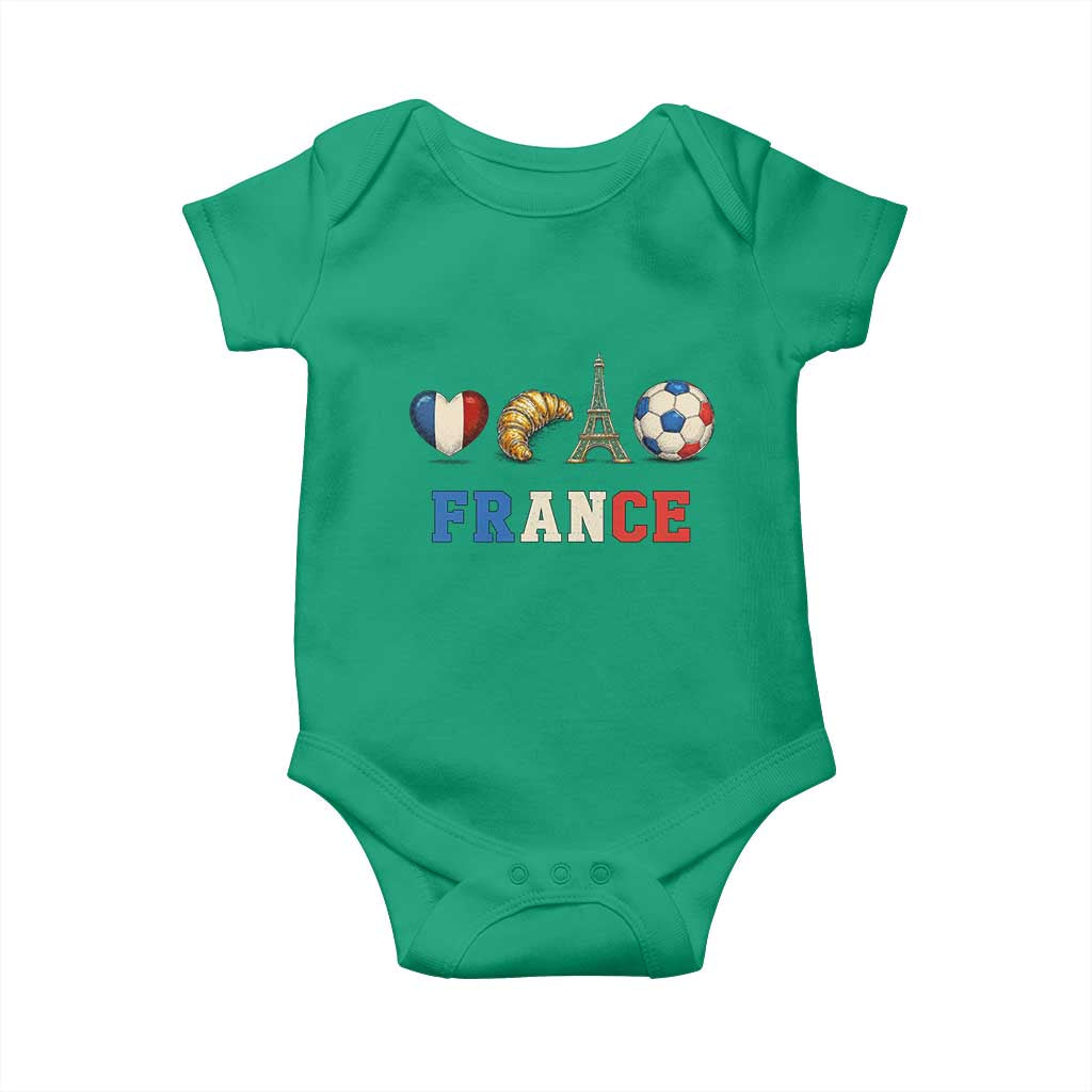 French Football Fan Baby Onesie France Soccer Game Day Gift TS12 Irish Green Print Your Wear