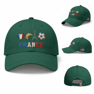 French Football Fan Baseball Cap France Soccer Game Day Gift TS12 Baseball Cap Universal Fit Irish Green Print Your Wear