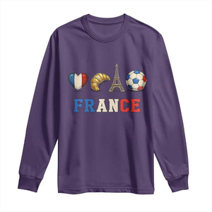 French Football Fan Long Sleeve Shirt France Soccer Game Day Gift TS12 S Purple Print Your Wear