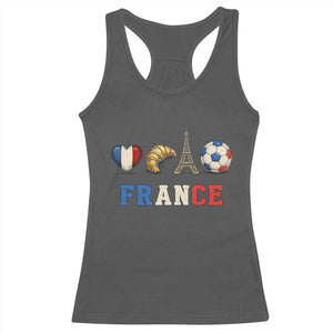 French Football Fan Racerback Tank Top France Soccer Game Day Gift TS12 Dark Heather Print Your Wear
