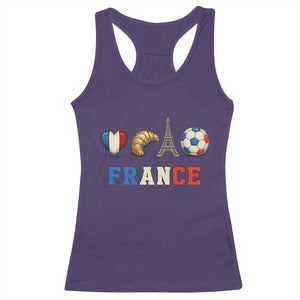 French Football Fan Racerback Tank Top France Soccer Game Day Gift TS12 Purple Print Your Wear