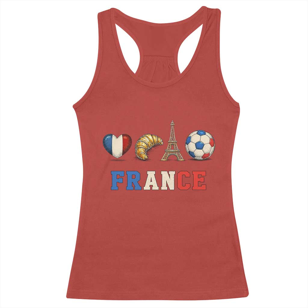 French Football Fan Racerback Tank Top France Soccer Game Day Gift TS12 Red Print Your Wear