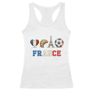 French Football Fan Racerback Tank Top France Soccer Game Day Gift TS12 White Print Your Wear