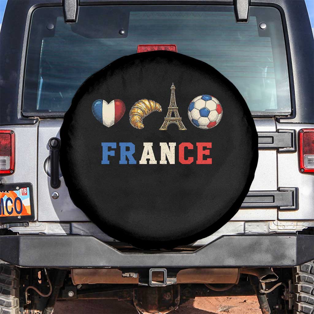 French Football Fan Spare Tire Cover France Soccer Game Day Gift TS12 No hole Black Print Your Wear