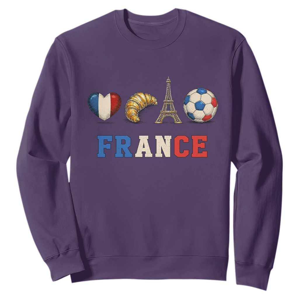 French Football Fan Sweatshirt France Soccer Game Day Gift TS12 S Purple Print Your Wear