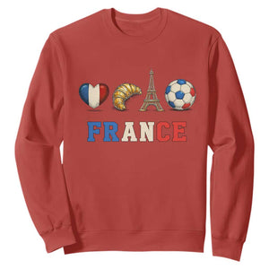 French Football Fan Sweatshirt France Soccer Game Day Gift TS12 Red Print Your Wear