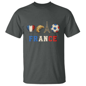 French Football Fan T Shirt France Soccer Game Day Gift TS12 Dark Heather Print Your Wear