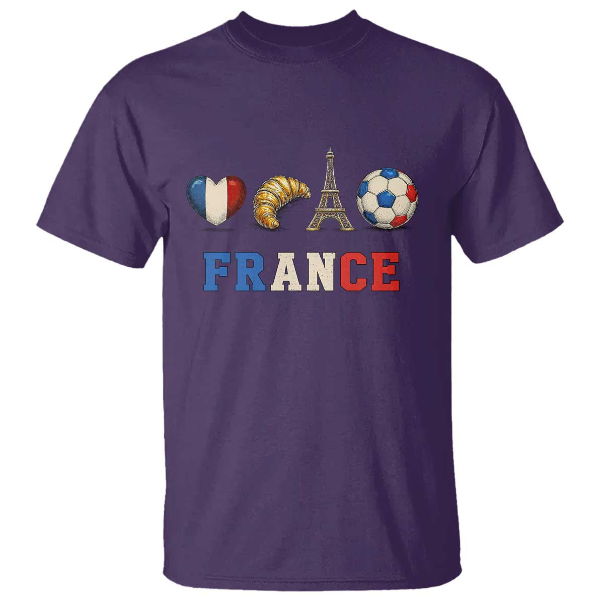 French Football Fan T Shirt France Soccer Game Day Gift TS12 Print Your Wear