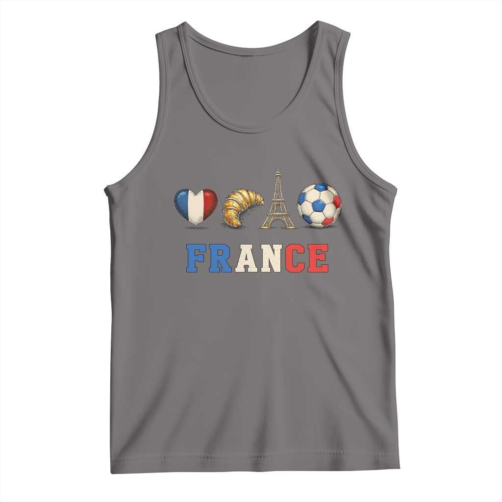 French Football Fan Tank Top France Soccer Game Day Gift TS12 Deep Heather Print Your Wear