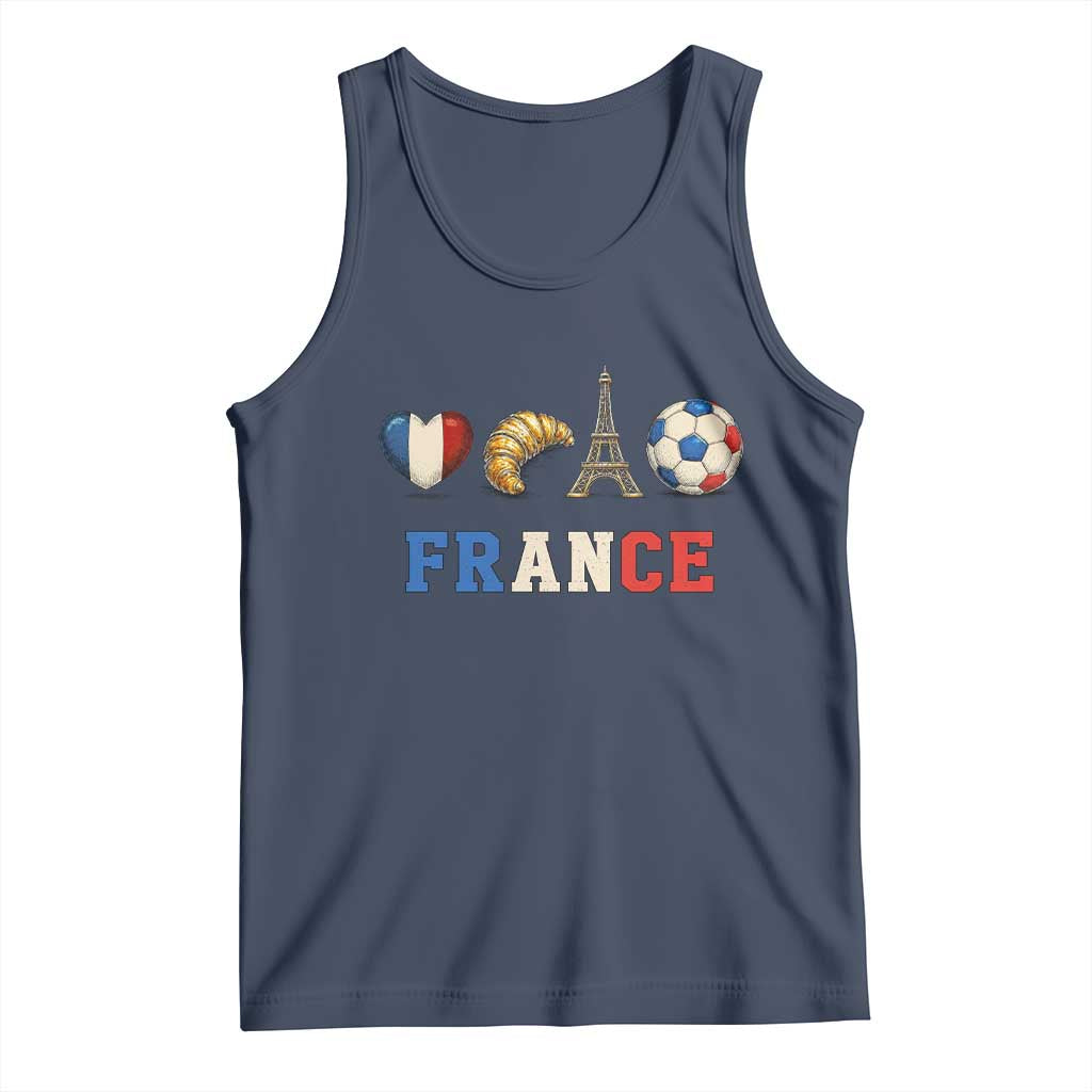 French Football Fan Tank Top France Soccer Game Day Gift TS12 Navy Print Your Wear