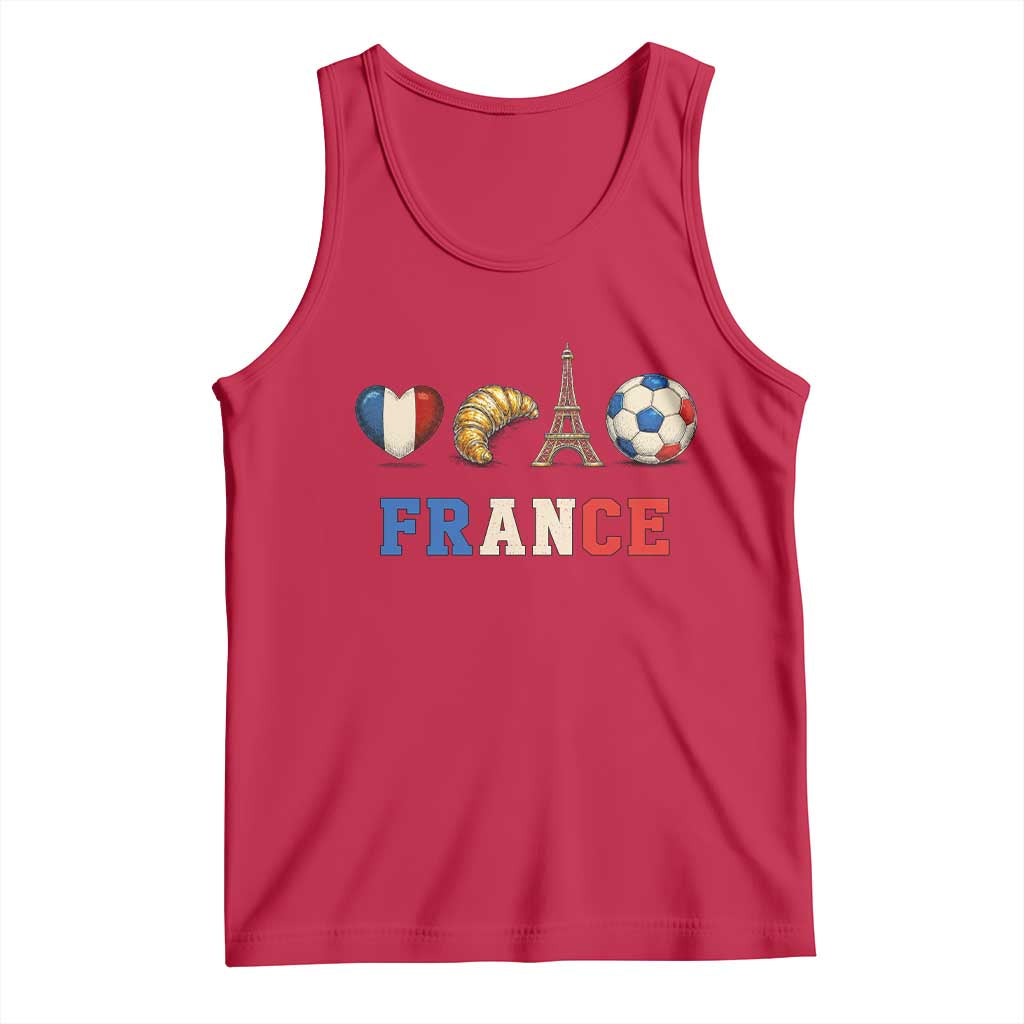French Football Fan Tank Top France Soccer Game Day Gift TS12 Red Print Your Wear