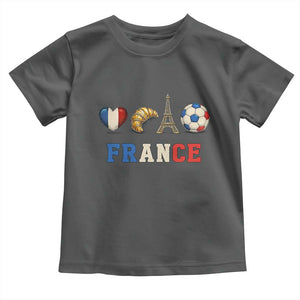 French Football Fan Toddler T Shirt France Soccer Game Day Gift TS12 Dark Heather Print Your Wear
