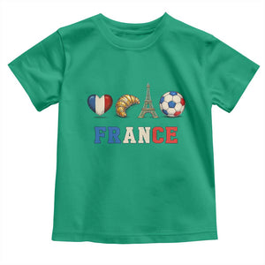 French Football Fan Toddler T Shirt France Soccer Game Day Gift TS12 Irish Green Print Your Wear