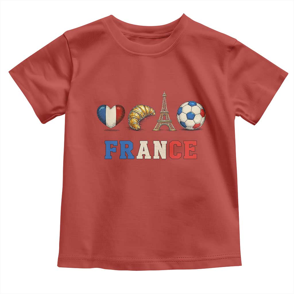 French Football Fan Toddler T Shirt France Soccer Game Day Gift TS12 Red Print Your Wear