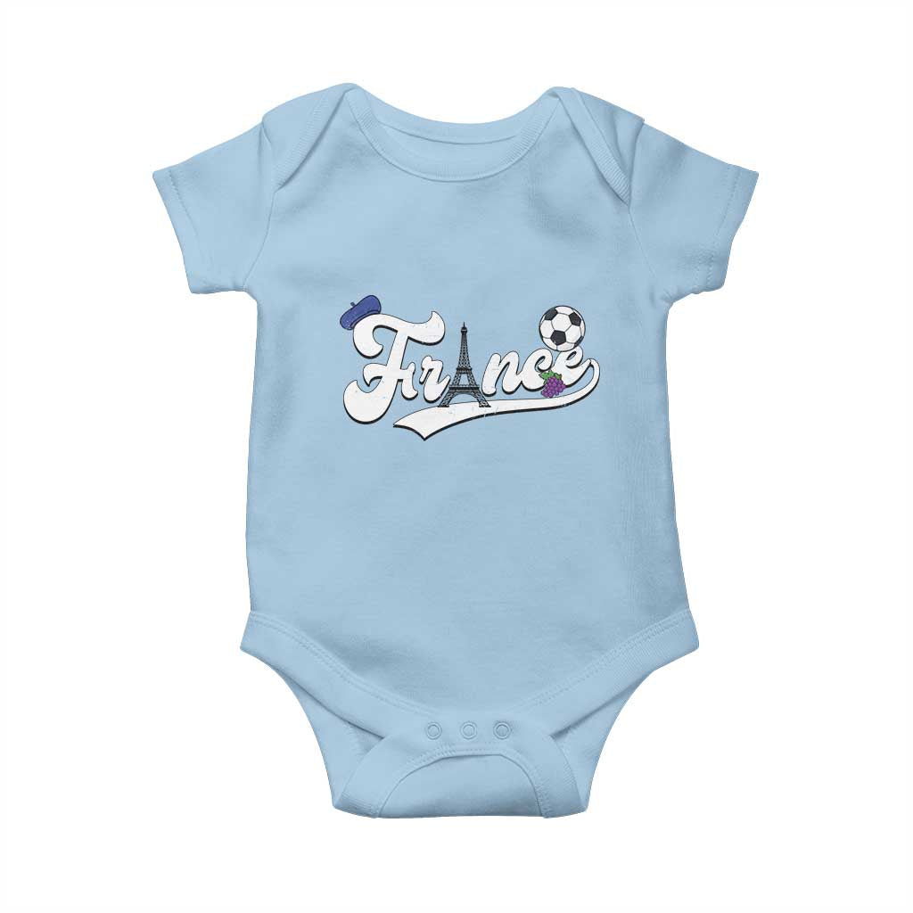 France Soccer Supporter Baby Onesie Game Day French Football Gift TS12 Light Blue Print Your Wear