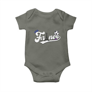 France Soccer Supporter Baby Onesie Game Day French Football Gift TS12 Military Green Print Your Wear