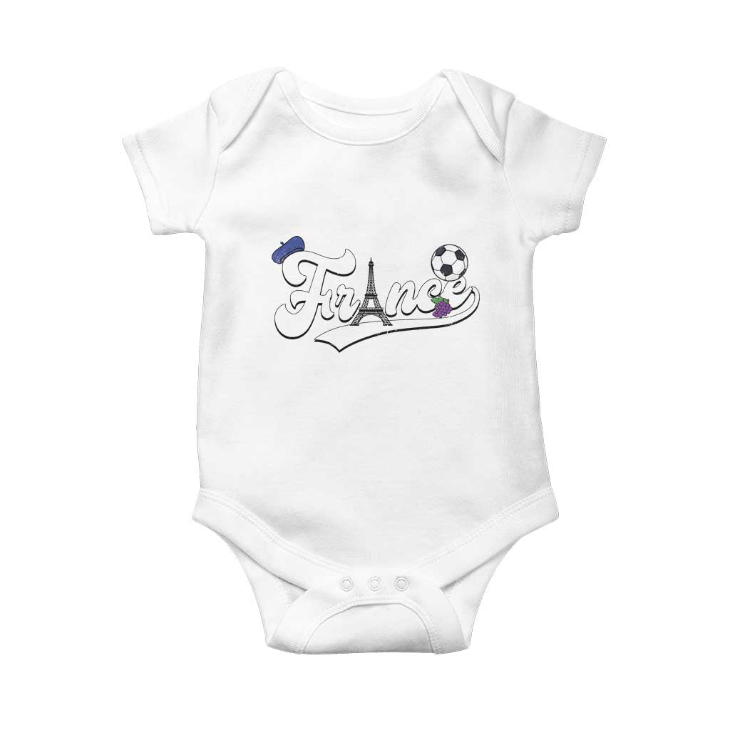 France Soccer Supporter Baby Onesie Game Day French Football Gift TS12 White Print Your Wear