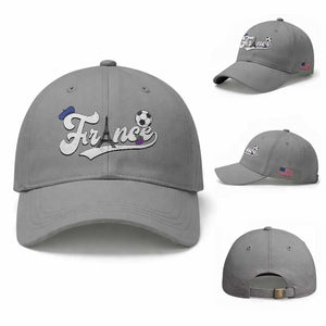 France Soccer Supporter Baseball Cap Game Day French Football Gift TS12 Baseball Cap Universal Fit Sport Gray Print Your Wear
