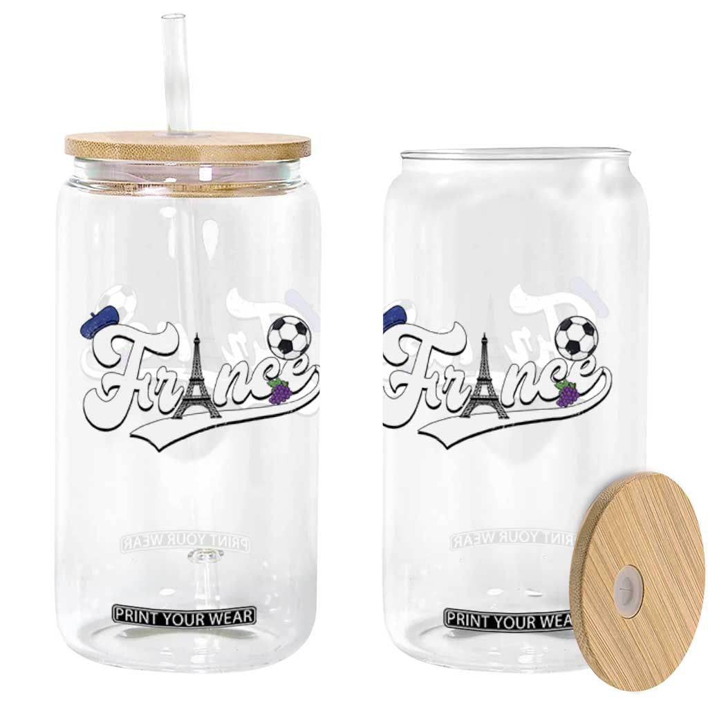 France Soccer Supporter Glass Can Game Day French Football Gift TS12 Print Your Wear
