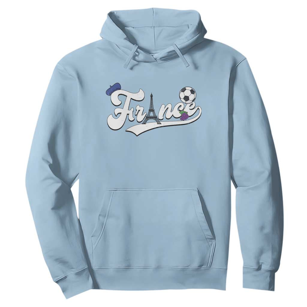 France Soccer Supporter Hoodie Game Day French Football Gift TS12 Light Blue Print Your Wear