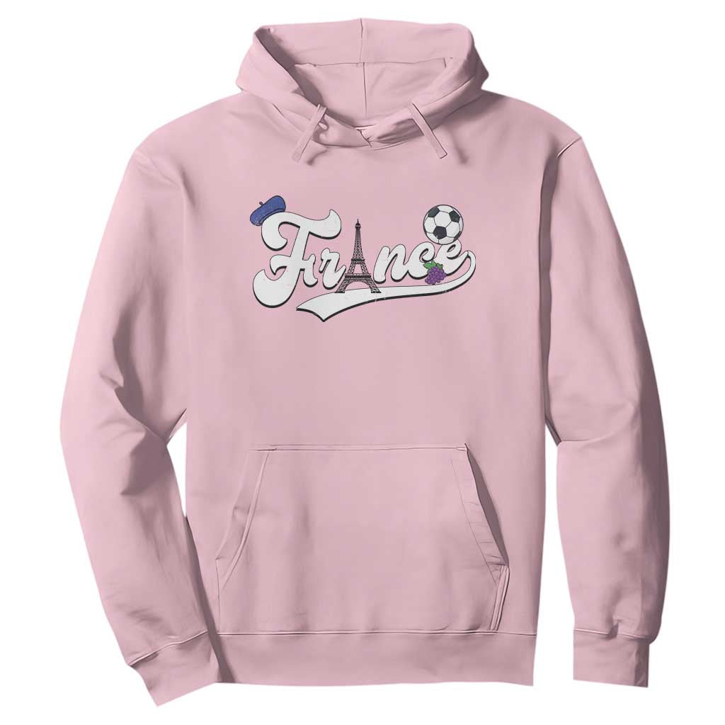 France Soccer Supporter Hoodie Game Day French Football Gift TS12 Light Pink Print Your Wear