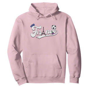 France Soccer Supporter Hoodie Game Day French Football Gift TS12 Light Pink Print Your Wear