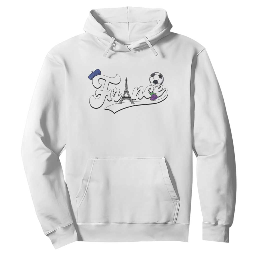 France Soccer Supporter Hoodie Game Day French Football Gift TS12 White Print Your Wear