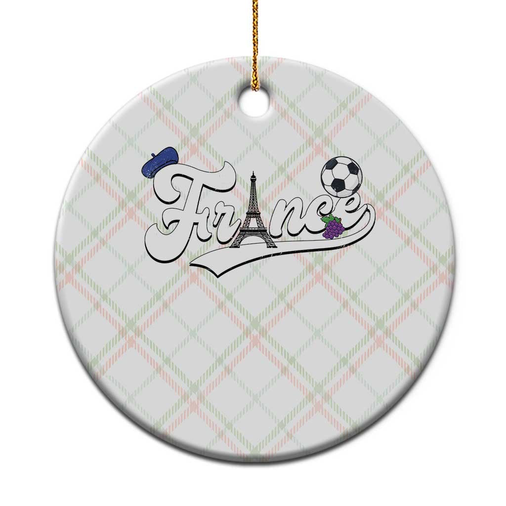 France Soccer Supporter Ceramic Ornament Game Day French Football Gift TS12 1pc Christmas Plaid Print Your Wear