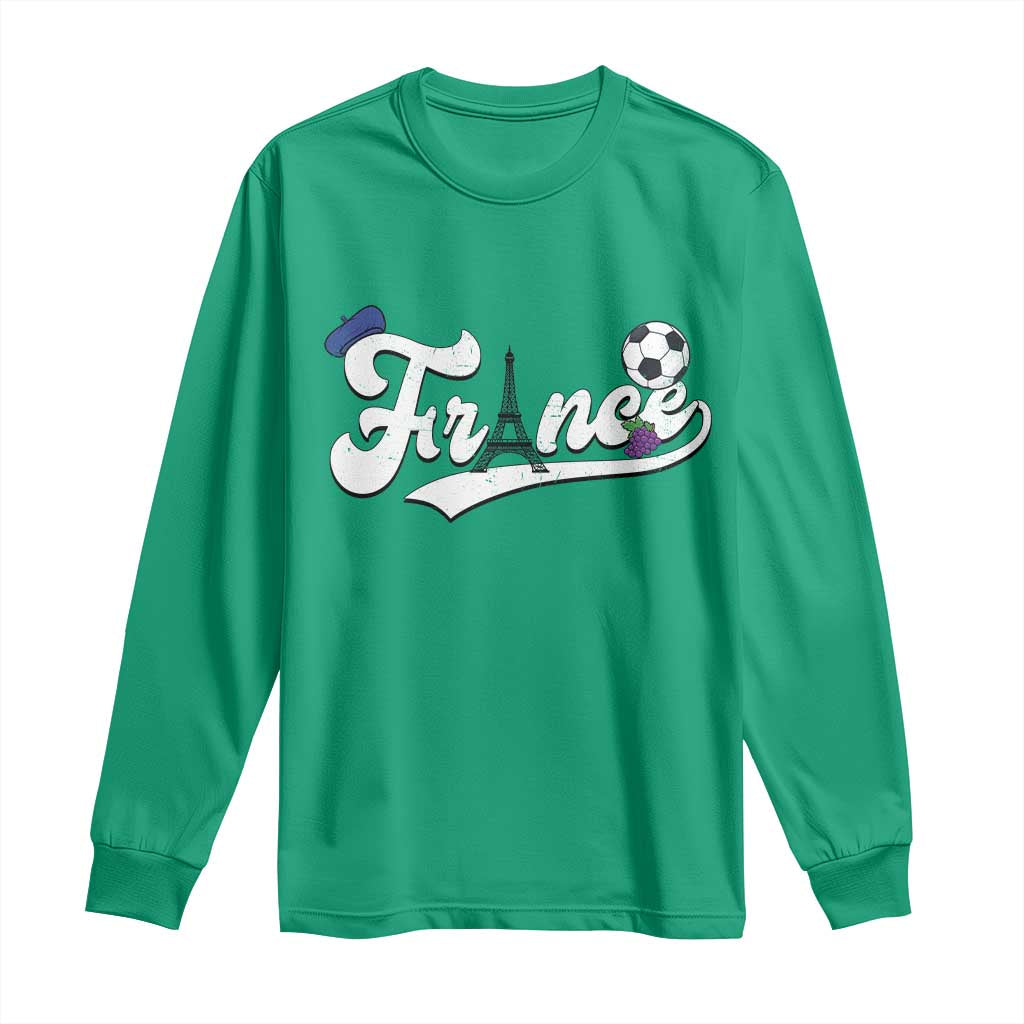 France Soccer Supporter Long Sleeve Shirt Game Day French Football Gift TS12 Irish Green Print Your Wear