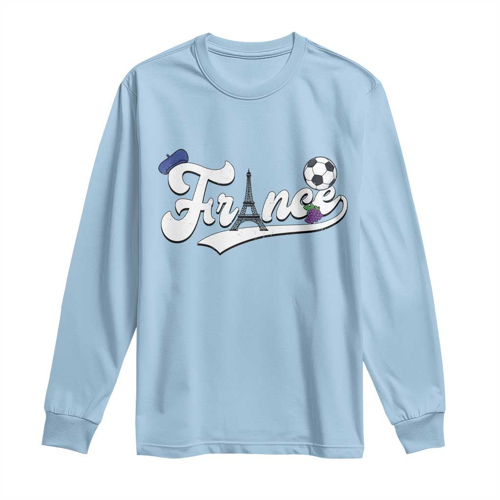 France Soccer Supporter Long Sleeve Shirt Game Day French Football Gift TS12 Light Blue Print Your Wear